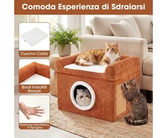 Promotions Katės lova 49x41x39 cm Ruda, sizalio draskyklė
