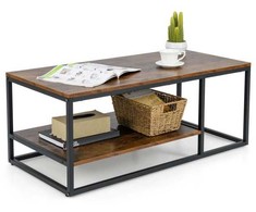 Promotions Kavos staliukas, 105x50x42 cm, rudas, medis ir metalas