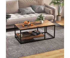 Promotions Kavos staliukas, 105x50x42 cm, rudas, medis ir metalas