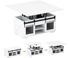 Promotions Kavos staliukas, 105x54x48.5 cm, balta, reguliuojamo aukščio