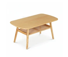 Promotions Kavos staliukas 2 aukštų 100,3x53,3x45,7 cm natūralus/riešutas