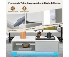 Promotions Kavos staliukas, 95x55x31 cm, Baltas