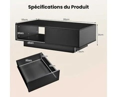 Promotions Kavos staliukas, 95x55x31 cm, baltas