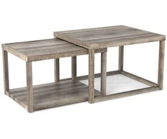Promotions Dėliojamas kavos staliukų komplektas, 69.9x59.7x45.7 cm ir 64.8x49.5x40.6 cm, Pilkas
