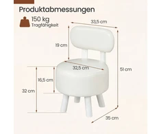 Promotions Kėdžių Rinkinys 2 Vnt Dirbtinė Oda Balta Paminkštinta Atlošo Dalis Sulankstomas