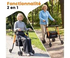 Promotions Keturratis sulankstomas vaikštynė 56x64x79-93 cm Oranžinė Juoda Reguliuojama