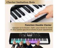 Promotions Klaviatūra, 61 klavišo elektrinio pianino rinkinys, 85x29x9 cm, juoda