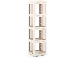 Promotions Knygų lentyna, 36.8x35.6x142.2 cm, Balta, Sulankstoma