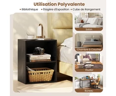 Promotions Knygų lentyna 42x29.5x53.5 cm Juoda Reguliuojama lentyna