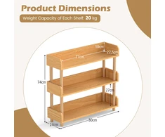 Promotions Knygų lentyna 80x24x74 cm natūrali pušies mediena