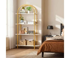 Promotions Knygų lentyna Arkinė 4 aukštų 95x35x156 cm Balta Metalas