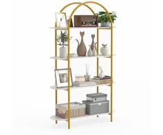 Promotions Knygų lentyna Arkinė 4 aukštų 95x35x156 cm Balta Metalas
