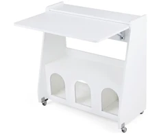 Promotions Kompiuterio stalas 78,5x57,5x80 cm Baltas Sulankstomas Su Saugykla