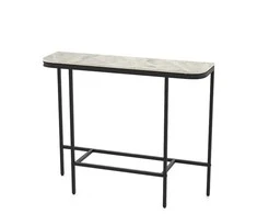 Promotions Konsolinis stalas, 110x30x91 cm, pilkas, metalinis rėmas