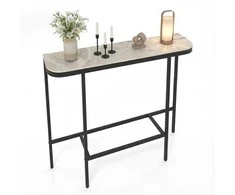 Promotions Konsolinis stalas, 110x30x91 cm, pilkas, metalinis rėmas