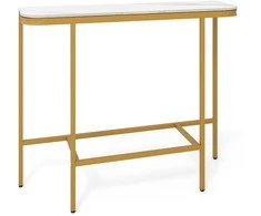 Promotions Konsolinis stalas, 110x30x91 cm, balta, metalinis rėmas