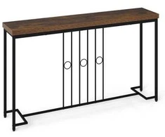 Promotions Konsolinis stalas, 140x30.5x81.3 cm, rudas, MDF ir metalas