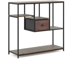 Promotions Konsolinis stalas, 35x100x95 cm, rudas, su laikymo vieta