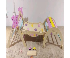 Promotions Kopimo rinkinys, vienaragio trikampis sulankstomas, 57x53x58 cm, makaronas, mediena