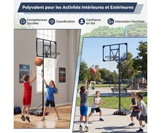 Promotions Krepšinio lankas reguliuojamo aukščio 122x82x206-273,5 cm mėlynas