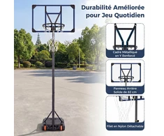 Promotions Krepšinio lankas reguliuojamo aukščio 122x82x206-273,5 cm mėlynas