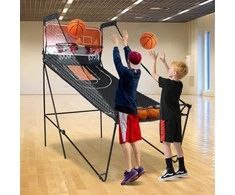 Promotions Krepšinio lankas su automatika, 205x106x205 cm, juodas, sulankstomas arkadinis žaidimas