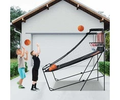 Promotions Krepšinio lankas su automatika, 205x106x205 cm, juodas, sulankstomas arkadinis žaidimas