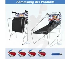 Promotions Krepšinio mašina, Sulankstoma elektrinė 8-in-1, 207x108x205 cm, Balta
