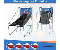 Promotions Krepšinio metimų mašina, sulankstoma elektrinė, 207x108x205 cm, mėlyna