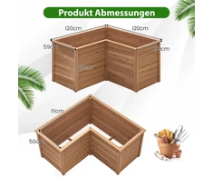 Promotions L formos pakelta lysvė 120x120x62 cm ruda