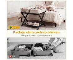 Promotions Lagaminų stovai, 2 vnt., 67x46x52 cm, juodos spalvos