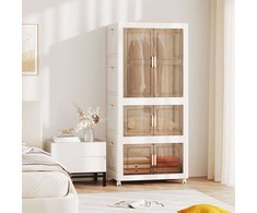 Promotions Laikymo dėžė, Nešiojamas plastikinis drabužių spintos organizatorius, 71x48x156 cm, Balta Ruda