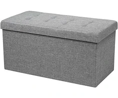 Promotions Sulankstomas sandėliavimo pufas, 80x40,6x40,6 cm, pilkas