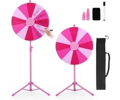 Promotions Laimės ratas su 12 skyrių 60x53,5x111-147 cm rožinis