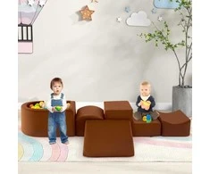 Promotions Minkštų lipimo blokų kamuoliukų baseino rinkinys, 5 vnt., Kavos spalvos