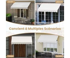 Promotions Langinės markizė, spaustukas, 250x120x210-300 cm, balta