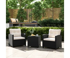 Promotions Lauko baldų komplektas 3 vnt. 65x66x76 cm kėdės 51x51x52 cm stalas smėlio spalvos