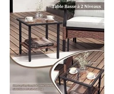 Promotions Lauko baldų komplektas, 5 dalių rotango poilsio komplektas, 72x60x81 cm, smėlio spalvos, PE rotangas