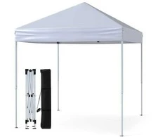 Promotions Lauko sulankstomas iškylantis pavėsis, 201x201x220-240 cm, baltas