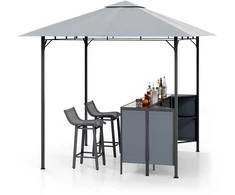 Lauko baldų komplektas Promotions Lauko baro komplektas, 245x245x243 cm, Pilka