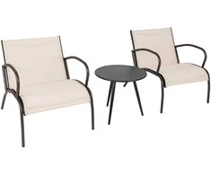 Lauko baldų komplektas Promotions Kiemo bistro komplektas, 81x63x73 cm kėdė, 50x46 cm stalas, Juoda, Ruda