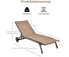 Promotions Lauko gultas Reguliuojamas plieno gultas 190,5x61x97 cm Rudas