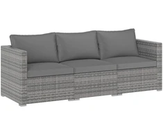 Promotions Lauko kampinė sofa komplektas 67.3x67.3x62.2 cm Pilkas rotangas
