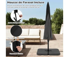 Promotions Lauko kampinis skėtis 290x250 cm Pilkas
