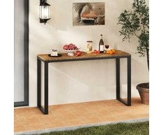 Promotions Lauko konsolinė staliukas, 129x42x75 cm, rudos ir juodos spalvos