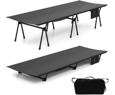 Promotions Stovyklavimo lovelė, 193x70x40,5 cm, Juoda