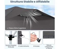 Promotions Lauko terasos pavėsinė, sulankstoma, 295x295 cm, pilka