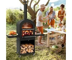 Promotions Lauko picos krosnis, 115.6x44.5x170.2 cm, juoda