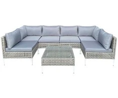 Lauko baldų komplektas Promotions Lauko poilsio baldų komplektas, 7 dalių rinkinys, 67x67x67 cm, Pilka