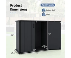 Promotions Lauko sandėliavimo angaras 665 L 120x65x117 cm juodas